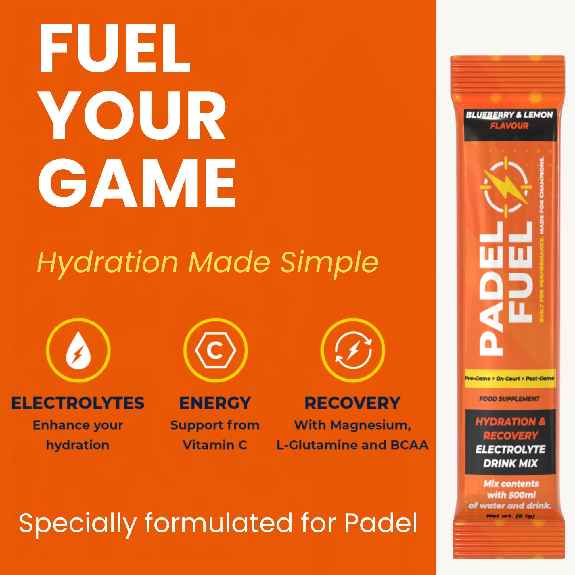 Electrolyte Sticks (15 Sticks) Blueberry & Lemon